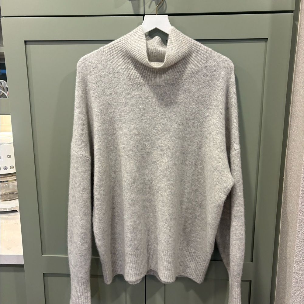 27 miles light grey turtleneck sweater